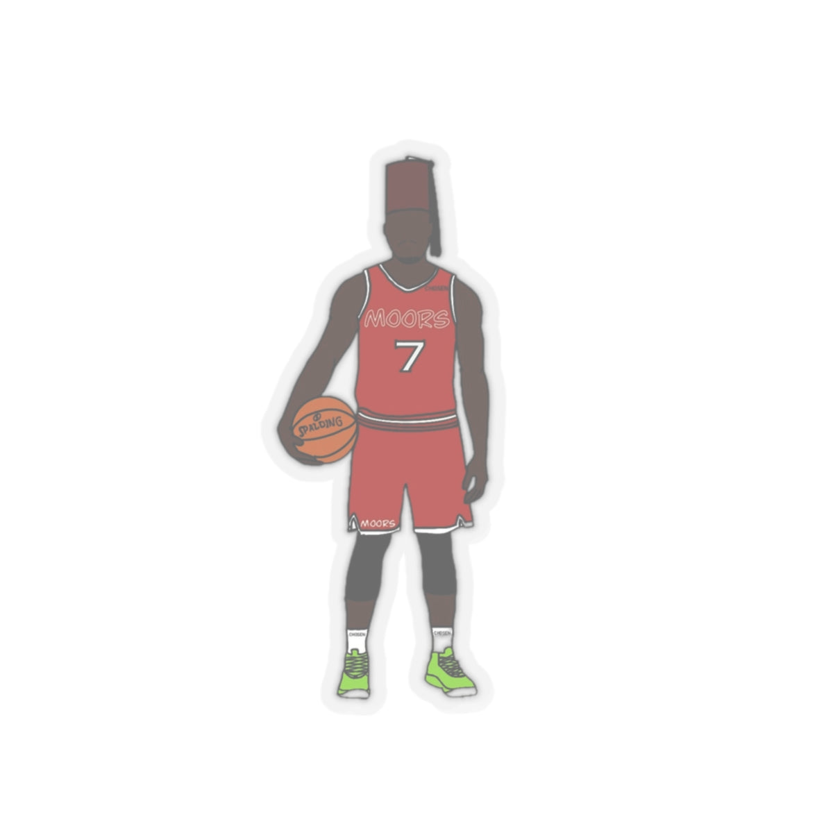 Moor Basketball Player Stickers