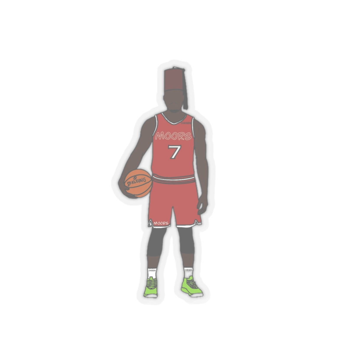 Moor Basketball Player Stickers