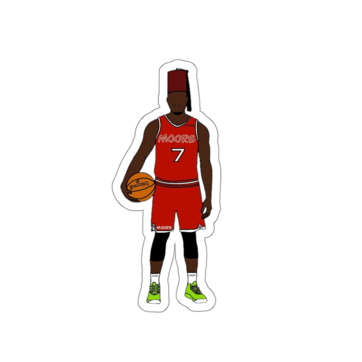 Moor Basketball Player Stickers