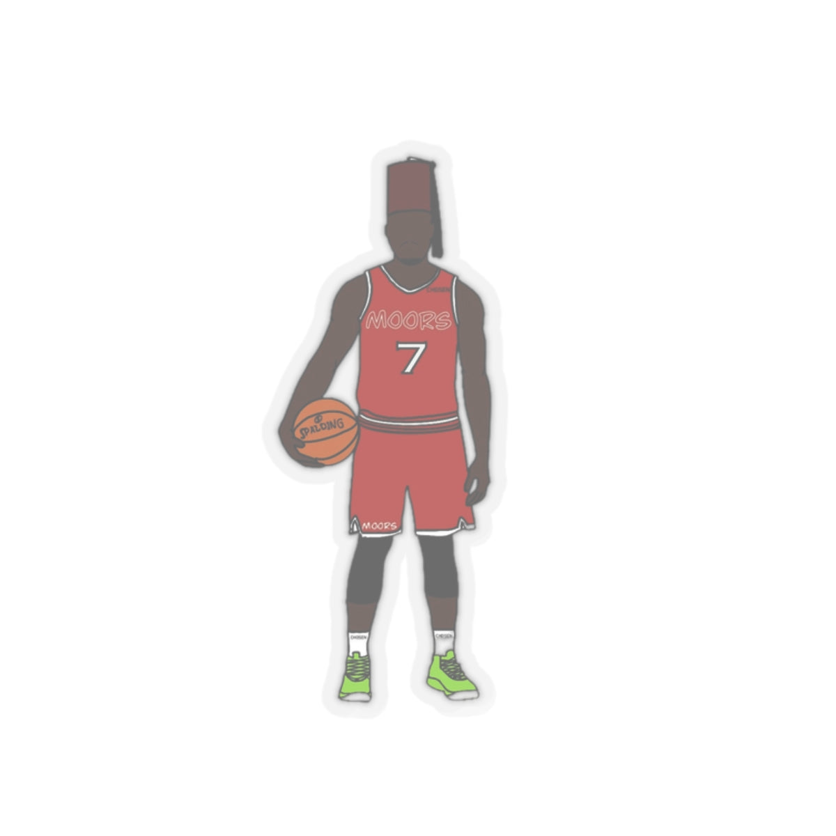 Moor Basketball Player Stickers